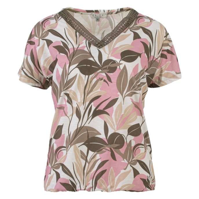 Enjoy T-shirt crochet 472875 taupe Enjoy T-shirt crochet 472875 taupe